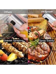 1/2/4pcs Olive Oil Sprayer Mister Bottle, For Cooking Oil Dispenser, Vinegar Bottle, Air Fryer, Kitchen Cooking, Frying, Salad, Baking, Grilling