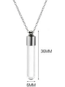 Blood Vial Necklace Stainless Steel Glass Heart Vial Perfume Bottle Cremation Urn Pendant Necklace For Women Keepsake Memorial Jewelry2025 - 3 - 查看 4