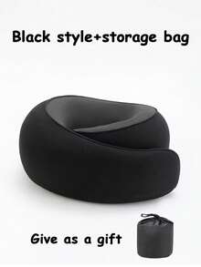 便携式可拆卸户外飞机旅行枕收纳套装，记忆棉颈枕，蜗牛颈枕，旅行枕，360°旅行颈枕（带收纳袋）
