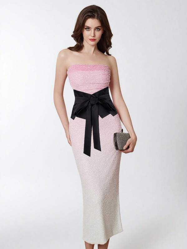 حزام خصر قماشي عصري متعدد الاستخدامات، ديكوري للفساتين، شريط خصر واسع مع إغلاق بربطة