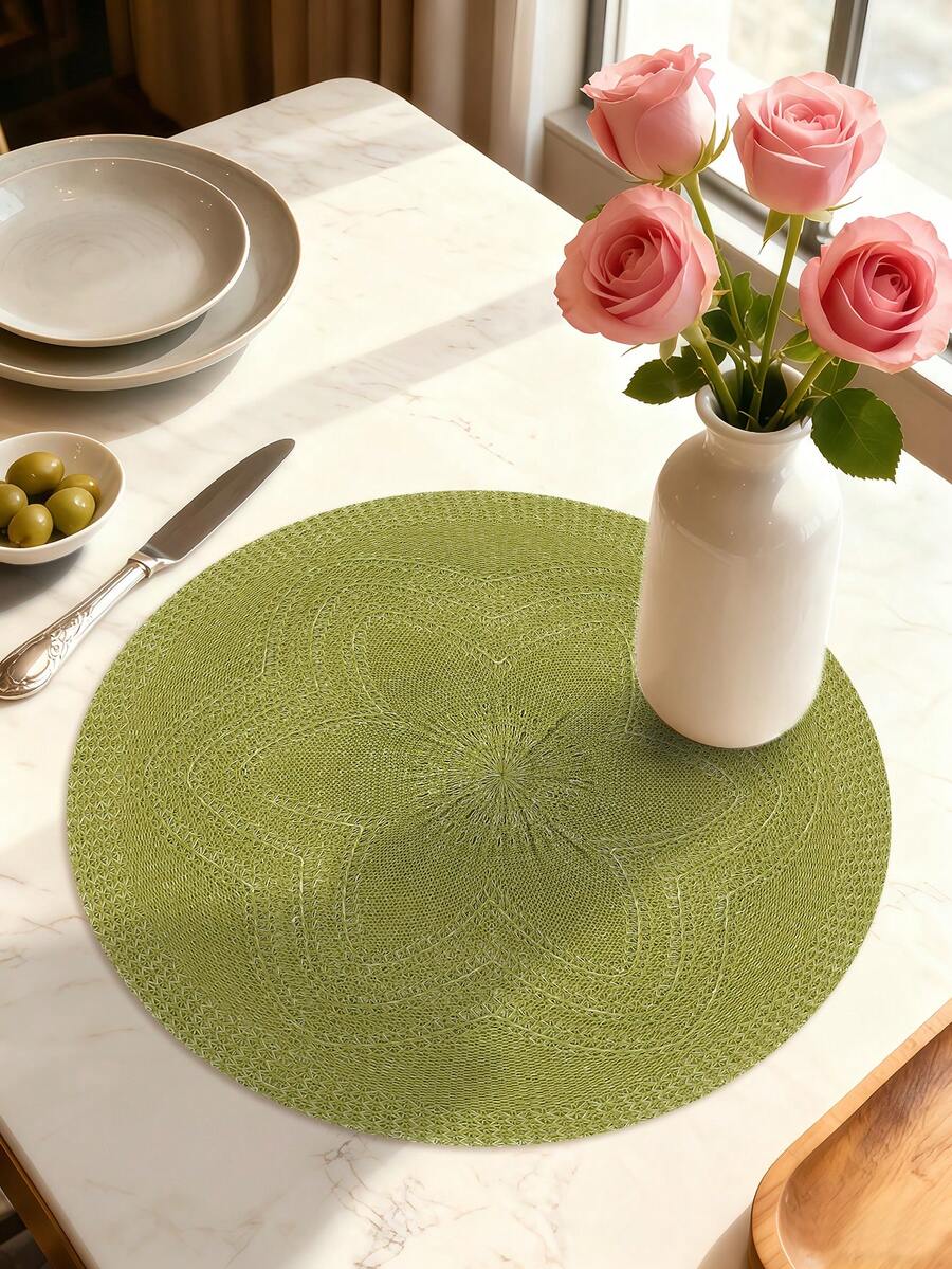 2/6/12/120 miếng lót bàn ăn lưới hai lớp màu hồng, miếng lót bình hoa lá rỗng màu xanh lá cây làm từ cotton polyester, có thể giặt, dễ vệ sinh, có thể lau sạch, không trơn trượt, chịu nhiệt, thích hợp để trang trí phòng, trang trí bàn ăn, trang trí nhà cửa, trang trí tiệc tùng, thích hợp cho ngày lễ, tiệc tùng, tụ họp, sinh nhật, đám cưới, quà tặng, bữa tối, ngoài trời, dã ngoại - Nhiều màu - Xem 1