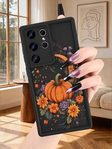 GALLAPLE Halloween Pumpkin Moon Floral Pattern Phone Case Protective Cover With Retro Art Design Scary Festival Aesthetic Shockproof Bumper For IPhone S25Ultra S25 24 23 22 21 Plus FE A54 A53 A52 A36 A35 A34 A33 A16 A15 A14 A13 Case - Màu Khaki - Xem 6