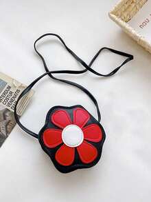 Nuevo estilo Ins Monedero mini cruzado con flores de colores caramelo, versátil y de moda de nicho - Rojo - Ver 4