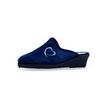 Natalia Zapatilla de casa cuña mujer, Zapatillas de estar por casa con cuña de 4 cm para mujer - Modelo 418 - Marino, Burdeos - Hecho en España - ✅ Entrega 24/72h a España (península) - Azul Marino - Ver 5