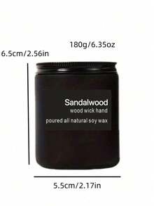 Matte Black Large Candle, Lavender/Sandalwood/Cedar/Jasmine/Red Rose Scented Soy Wax Candle, Unscented Frosted Glass Jar, Ideal Gift For Men & Women, Suitable For Dining Room, Bedroom, Bathroom, Study, Christmas, Thanksgiving, Christmas Eve, Mother's Day, Birthday