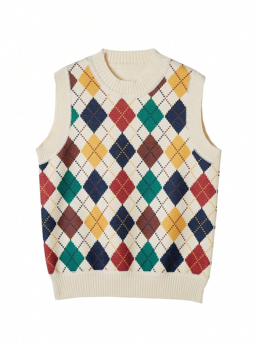 enmi bear Boy Knitted Top Sweater, Young Boy Sleeveless Pullover, New Autumn/Winter Knitwear For Toddler & Little Boys