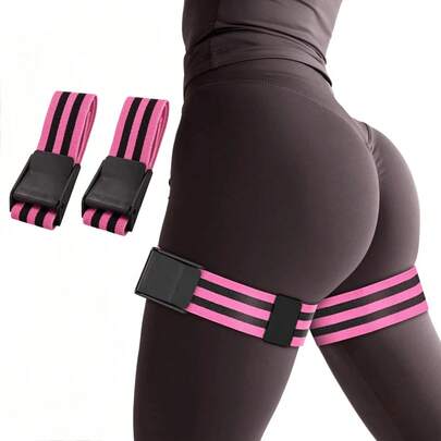 Hip Resistance Band For Women/Men, Adjustable BFR Training Band For Hips And Glutes Exercises, Occlusion Belt For Glutes, Squats, Thighs Workout, Best Fabric For Glute, Squat, Thigh Resistance Training