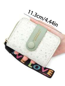 Japanese Style Women's Wallet, Cute Cat Short Wallet, Multi-Function Card Holder Zipper Coin Purse, Cartoon Cat Girls Wallet - Multicolor - View 5