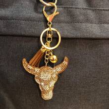 Bling Keychain Accessories For Women, Rhinestone & Cute Purse Charms For Handbags - 快樂酪梨(金) - 查看 3