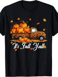 It's Fall Y'all Truck Pumpkin Autumn Thanksgiving  Wo T-Shirt - 款式19 - 查看 1