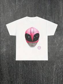 Red Power Ranger Tee Men's And Women's Short-Sleeved T-Shirts For All Seasons - White 1 - View 6