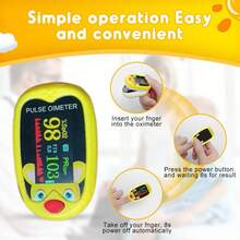 Children's Pulse Oximeter TFT Display Saturation Finger Clip Pulse Oximeter For Children - Measures Oxygen Saturation And Pulse Rate - Multicolor - View 14