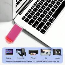 YNTu Drives 2GB USB Flas Drive 1 Pack Z Drive USB 2.0 Jump Drive Memory Stick Pendrrive Wit Laa PinkUSB Flash Drives - 2GB - 查看 3