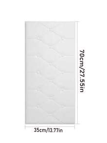 4 件 27.55 X 13.78 X 0.16 英寸，3D 墙板，压花 XPE 泡沫壁纸，仿皮革纹理，压花纹理，圣诞家居装饰，儿童房装饰，可重复使用，可定制，床头板衬垫，隔音厚壁装饰，房间装饰，防水、防潮、防尘、防撞贴纸