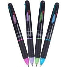 Multicolor Retractable Ballpoint Pens 0.7 Mm With 4 Color Ink Black Blue  In A Single Pen For Office School And Home Use Pack Of 4 With Smooth Writing And Durable Design - 4支黑殼原子筆 - 查看 2