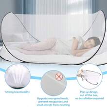 77 * 30 * 23 Inch Large Pop Up Mosquito Tent Portable Foldable Mosquito Net For Bed Camping Travel Patio - White - View 3