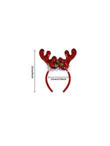 Christmas Reindeer Antler Headband, Reindeer Antler Headpiece For Christmas Party Decoration, Glitter Unicorn Horn Reindeer Antler Christmas Hair Accessories, Christmas Kids Hair Accessories