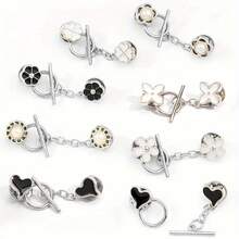 6 件套混搭款式牛仔裤腰部收紧器，无孔金属腰部调节器，隐形裤腰扣，熨烫式牛仔布扣，可调节腰围，无缝设计，带扣环，适用于牛仔布，DIY 缝纫 - 彩色 - 查看 9