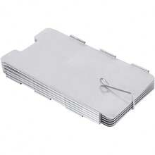 Parabrisas de Estufa de Acampar Plegable 11 Placas de Acero Inoxidable Accesorio para BBQ Cocina al Aire Libre Picnic Senderismo Mochilero - 1 - Ver 6