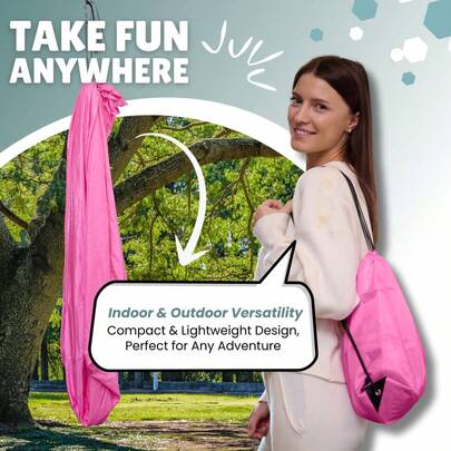 Amaca da esterno aggiornata - 150*280cm Amaca da yoga aereo elastica - La scelta ideale per un'amaca integrata, adatta per yoga, campeggio e picnic