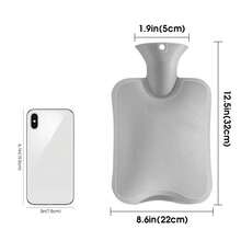 (Gray, Water Capacity 2000ml), PVC Water Injection Hot Water Bottle, Explosion-Proof Hand Warmer Hot Water Bottle, Hot Compress To Relieve Soreness And Dysmenorrhea, Warm Hands And Feet, Gifts For Elders, Women And Children - Multicolor - View 4