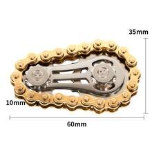 1Pc Metal Gear Chain Fidget Toy, Relieve Stress By Rotating Bicycle Chain With Hands, Multiple Ways To Play,Teen Gift, Desk Toy