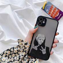 Custodia per telefono con cover posteriore antiurto, compatibile con 16, 7, 8, 14 Plus, 15, 14, 13, 12, 11 Pro Max, XS, X, XR, con stampa artistica della Mona Lisa di David in stile cartoni animati - EGSJ nero 6 - Visualizzare 7