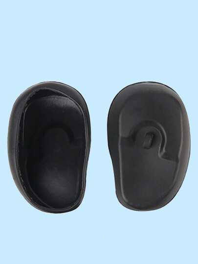 1 Pair Black Matte Waterproof Silicone Ear Covers, Suitable For Hair Dye, Color Protection, Hair Salon Styling Tools,Hair,Travel,Hair Products,Hair Tools,Hair Stuff,Barber,Barber Accessories,Barbershop,Hairdressing Equipment