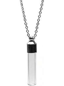 Blood Vial Necklace Stainless Steel Glass Heart Vial Perfume Bottle Cremation Urn Pendant Necklace For Women Keepsake Memorial Jewelry2025 - 13 - 查看 1