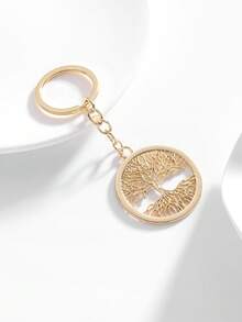 1pc Fashion European Style Hollow Circular Tree Of Life Shaped Keychain Decoration, Embellished With Rhinestones, Suitable For Women Car Keys And Bags Car Accessories Bag Charm Backpack For School Cute Goth Y2k Halloween Accessories Teachers Day Christmas Gift Ideas Bag Lanyards With Id Holder Car Accessories Bag Charms - Multicolor - View 36