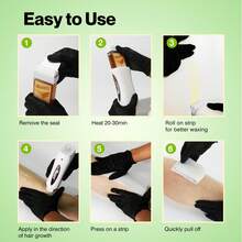Waxers Roll On Wax Kit Waxing Roller Depilatory For Women Men Soft Wax Hair Removal Kit For Larger Areas At Home With Heater & Strips - 蘆薈 - 查看 6