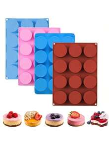 Upgraded Blue Chocolate Cookie Mold, New Cylindrical Cookie Silicone Mold, Suitable For Candy Mini Cake Jelly Baking. Suitable For Christmas And Other Parties - Màu xanh lam - Xem 10