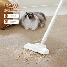 TECHVIDA Aspiradora Inalambrica, 11Kpa Aspiradora de Mano Potente, 4 En 1 Aspiradora Vertical, 120 Minutos de Funcionamiento, 220ml Depósito de Polvo Extraíble, para Alfombras y Suelos Duros - 1 - Ver 5