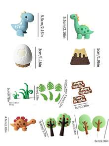 1pc Dinosaur Forest Fruit Tree Cake Topper, Birthday Party Decoration, Cake Insert, Suitable For Birthday Party Decoration