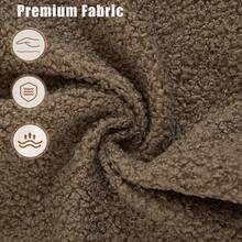 JULONGC 128"Minimalist Cloud Sectional Couch ,Modern Couches ,4-Seater ,No Assembly,Two Modular Sofa,Boucle Teddy Fabric, Upholstered , Anti-Wrinkle Fabric - 棕色 - 查看 6