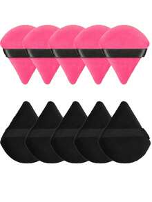 24个/15个/8个/3个装三角植绒化妆海绵套装，质地柔软蓬松，适用于面部和身体的粉扑，化妆美容工具混合套装，化妆品，便宜，房间装饰，梳妆台，旅行，卧室，化妆配件，粉扑，美妆蛋，粉扑，化妆海绵，便宜，圣诞礼物，化妆品，化妆工具，便宜货，礼物，女士礼物，圣诞礼物 - 黑色 - 查看 24