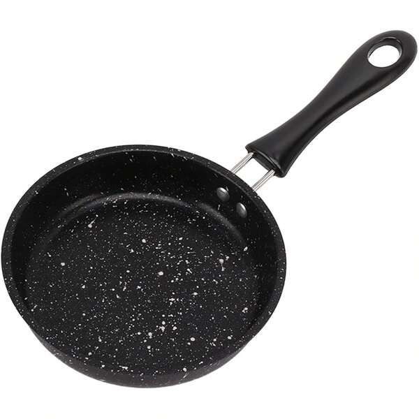 POCREATION Sartén Antiadherente Acero Inoxidable 16cm con Mango Ergonómico y Conducción Rápida y Uniforme