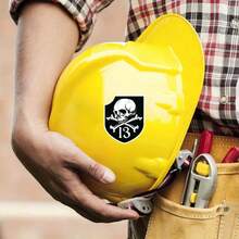 1pc/3pcs Skull And Cross Bones 13 Shield Vinyl Bumper Sticker - Matte Finish, Self-Adhesive, Asymmetrical Shape, Single Use For Car Window Decal, Car Window Decal | Bold Design | Matte Finish Scrapbook Supplies Scrapbook Stationery Stickers - Multicolor - View 8