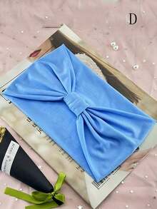 1pc Women's Headband, Wide Elastic Headband, Non-Slip Thick Headband, Stretchy Absorbent Sports Headband, Large Bow Soft Headscarf. Available In Multiple Colors. Warm Hair Bands Women Bandanas Winter Hair Accessories