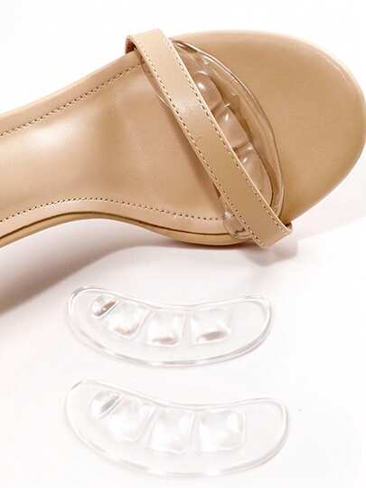 زوج من وسائد القدم الشفافة من السيليكون الناعم مضادة للانزلاق لنصف حجم القدم للنساء، مناسبة للصنادل والأحذية ذات الكعب العالي، مناسبة للارتداء اليومي