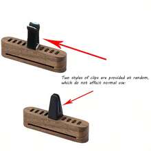 1 Set Of Walnut Pure Wood Open Lid Aromatherapy Clips, Air Conditioner Vent Aromatherapy Diffuser, 10 Sticks - DIY Essential Oil And Air Freshener Compatible With Any Car Model (Unscented), Car Aromatherapy Diffuser, Long-Lasting Home Fragrance, White Tea Car Fragrance, Car Fragrance Bottle, Car Fragrance Pendant - Brown - View 4