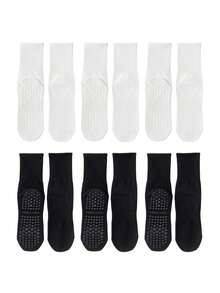 3/5/8 Pairs Of Yoga Fitness Sports Colorful Socks Women's Pilates Mesh Breathable Non-Slip Grip Socks For Dance Yoga Fitness Running