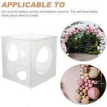 2 Pcs Calibrador De Globos, Medidor de Globo Plegable, 11 Agujeros, Caja para Medir Tamaño de Globos, Herramienta para Decoración de Fiestas y Eventos, para Cumpleaños, Boda, Celebración - translúcido - Ver 6