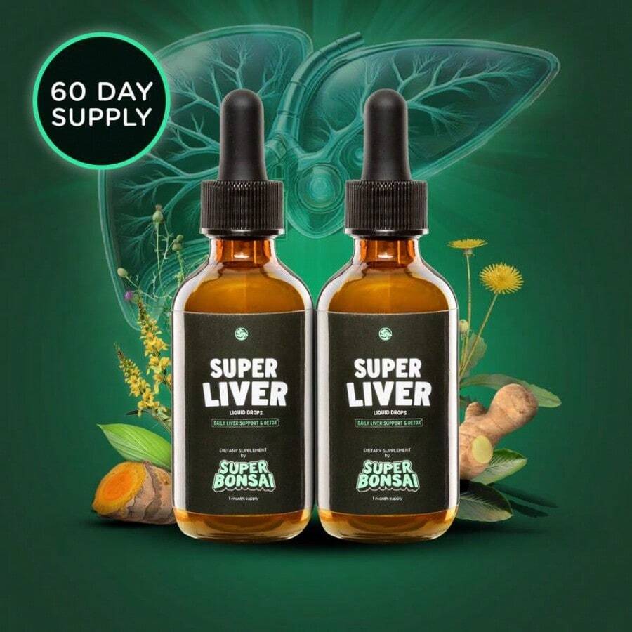 SuperBonsai Super Liver – Natural Liver Support With Milk Thistle & Dandelion Root – Detox, Support & Cleanse – GMO-Free, Gluten-Free, Vegan - Gói 2 - Xem 1