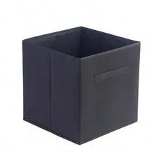 12.2"X12.2"X12.2" 6-Pack Foldable Storage Bins Collapsible Closet & Toy Organization Boxes Space Saving Fabric Cubes For Shelves Black - 黑色 - 查看 4