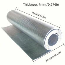 1 Roll 7mm/0.27in Thick Window Insulation Film - 23.62*118.11 Inches Double-Sided Aluminum Foil, Thermal Insulation Film, DIY No Drilling Required, Suitable For Bedroom, Glass House And Balcony - Silver - View 9