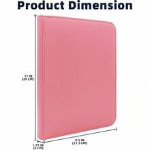 Top Loader Binder 4 Pocket Holds 96 Cards,  Binder Fit 3x 4 Top Loader, Trading Card Holder Album Fit MTG, TCG, Sports Cards, 10 S Included, Pink - 4 Túi - 128 Khe - Hồng - Xem 8