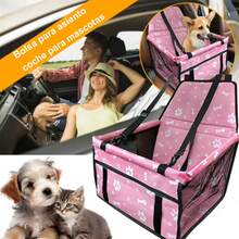 Bolsa De Coche Para Mascotas, Asiento Trasero Especial, Cómodo, Para Exteriores, Impermeable y a Prueba De Suciedad, Asiento De Para Gatos y Perros - Rosa - Ver 5