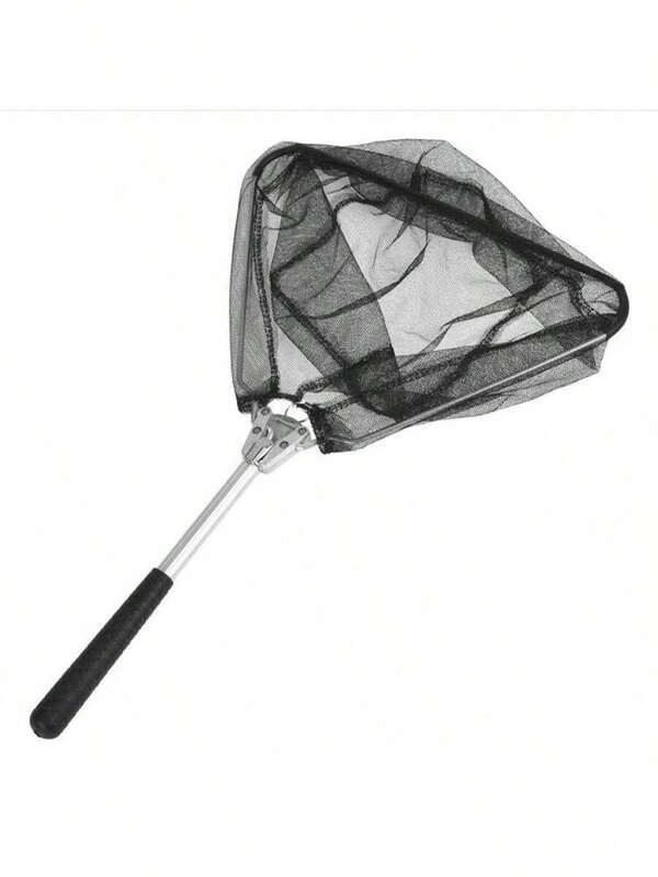 1pc Aluminum Alloy Folding Fishing Net With Telescopic Handle