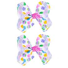Beleki Easter Eggs Hair Bow Clips, 45 IN Hair Bows Girls Grosgrain Ribbon Bows Hairpins Alligator Barrettes Colorful Eggs Hair Accessories Easter Spring Holiday Outfit Deorvalentine's Day HIBV - 彩蛋 - 查看 1